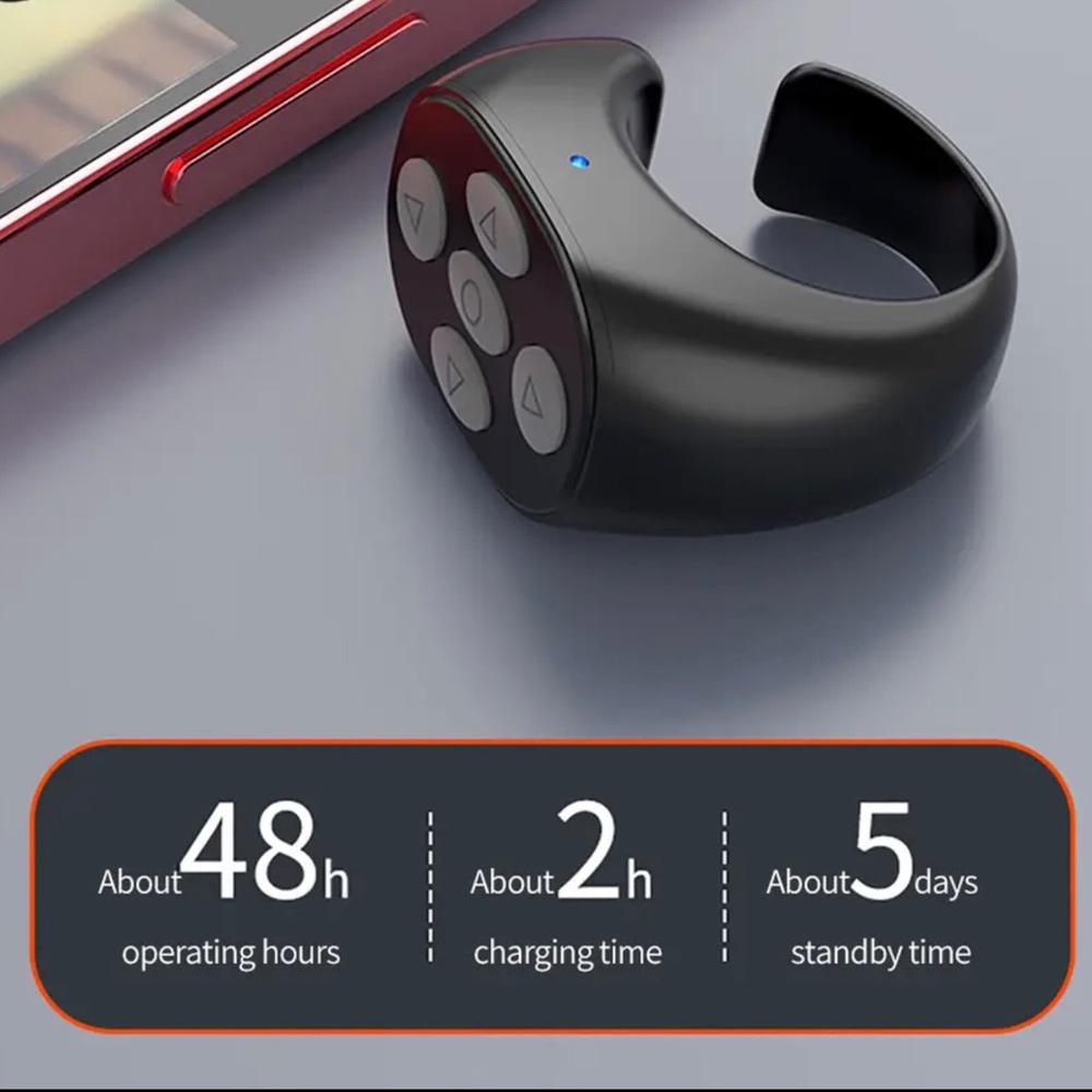 TikTok Control Ring Kindle APP Page Turner Scrolling Ring Bluetooth Self… - Picture 3 of 7